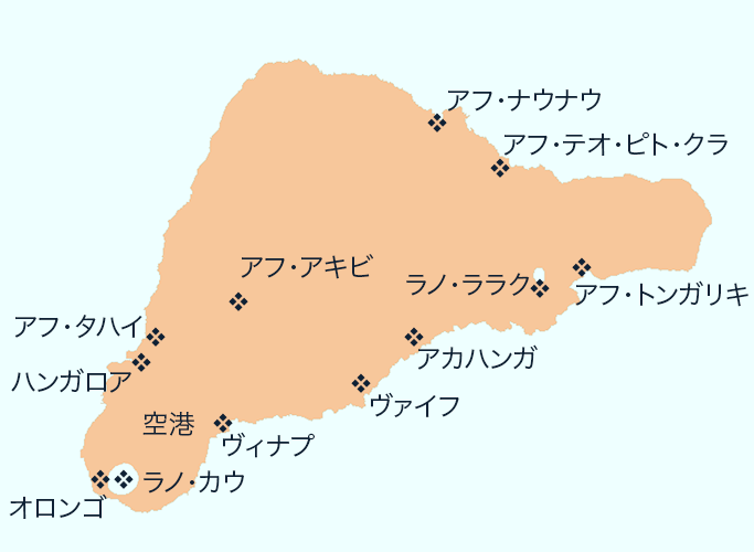 イースター島の地図